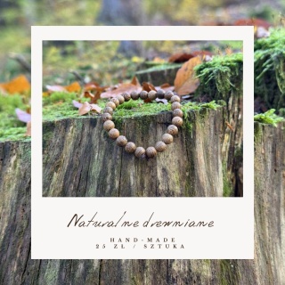 bransoletka z minerału NATURALNE DREWNO