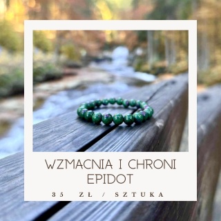 bransoletka z minerału EPIDOT