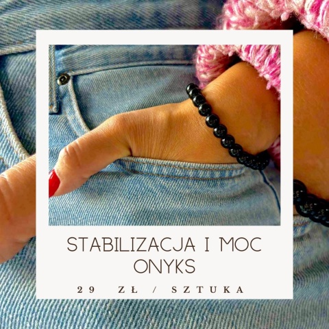 bransoletka z minerału ONYKS