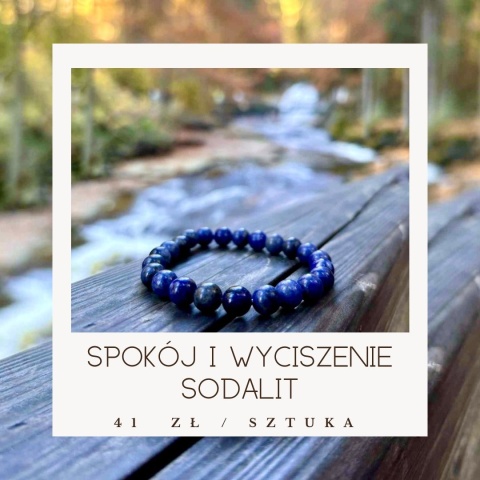 bransoletka z minerału SODALIT