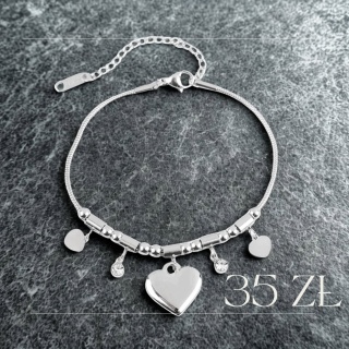 bransoletka ze stali nierdzewnej SERDUSZKO