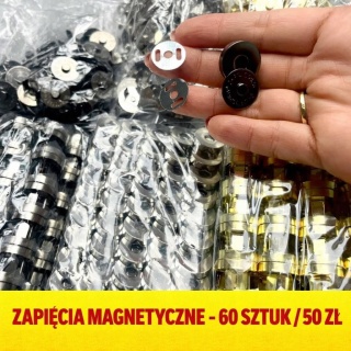 zapięcia magnetyczne 60 sztuk 18 mm