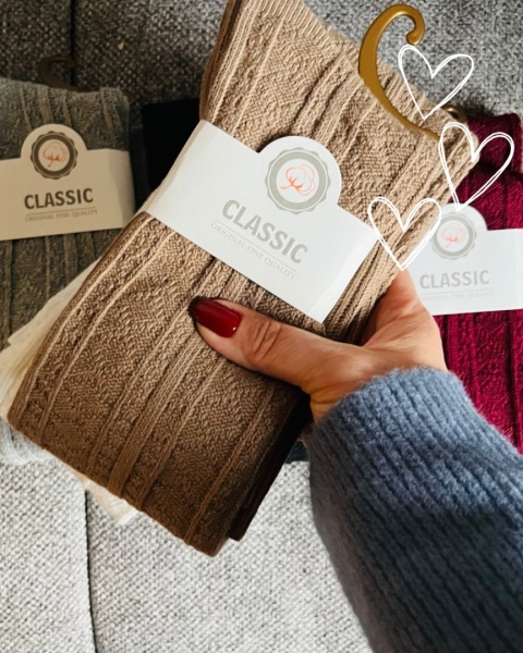 Zakolanówki tłoczone bawełna