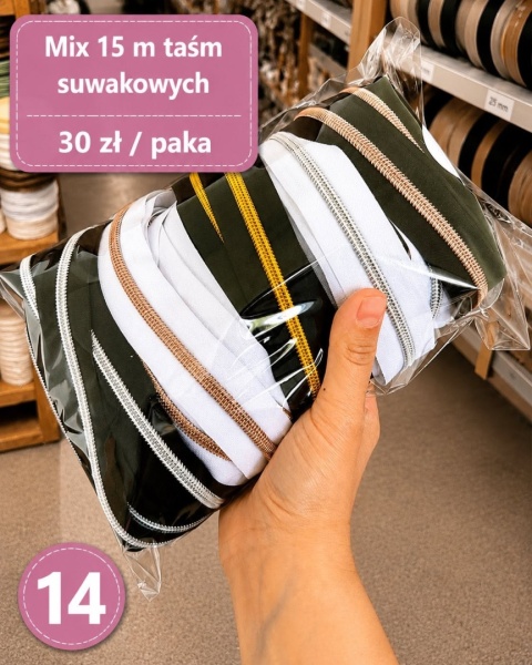 paka taśm suwakowych ozdobnych