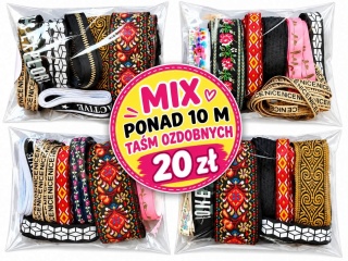 pakiet taśm ozdobnych ponad 10 m