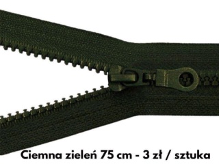 zamek rozdzielczy 75 cm ciemna zieleń