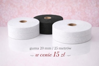 guma 20 mm biała