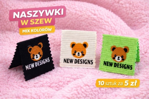 wszywki w szew z misiem 10 sztuk